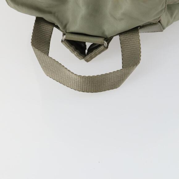 PRADA Backpack Nylon Beige Silver Auth 156861 main image 9